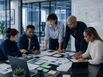 Team collaborating on a custom training program